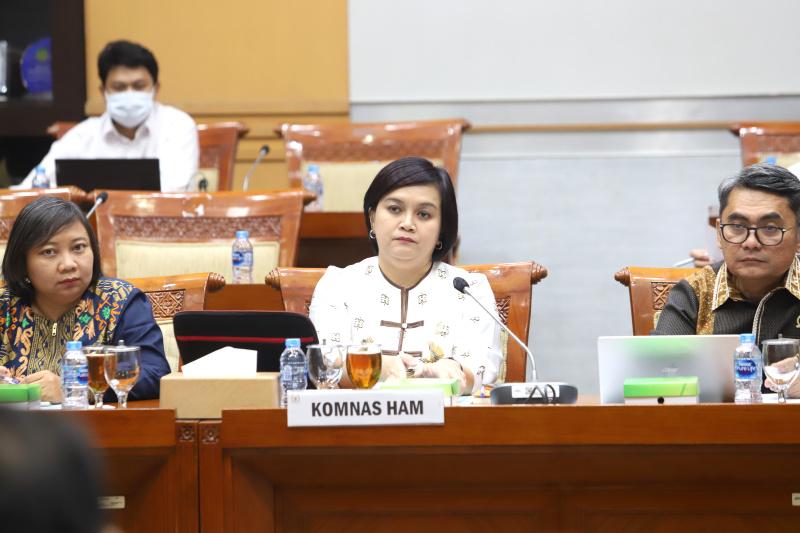 Rapat Bersama Komisi III, Komnas HAM Curhat Anggaran Rp20,32 Miliar Diblokir Kemenkeu