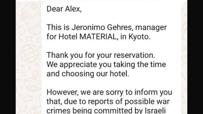 Hotel Jepang Tolak Pesanan Kamar Turis Israel Sebagai Bentuk Bela Palestina