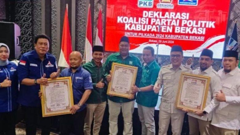 Gerindra, PKB dan Demokrat Berkoalisi di Pilbup Bekasi 2024