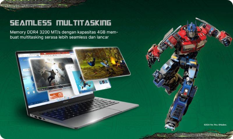 Laptop TBOOK x Transformers Besutan Advan Suguhkan Pengalaman Belajar Asik