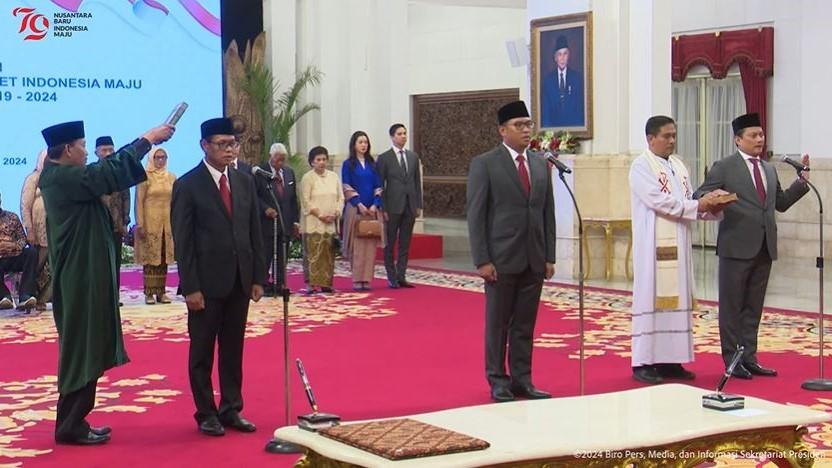 Presiden Jokowi Resmi Lantik Wamenkeu, Wameninves, dan Wamentan