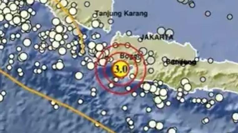 Gempa Bumi M 3,0 Guncang Bayah Banten