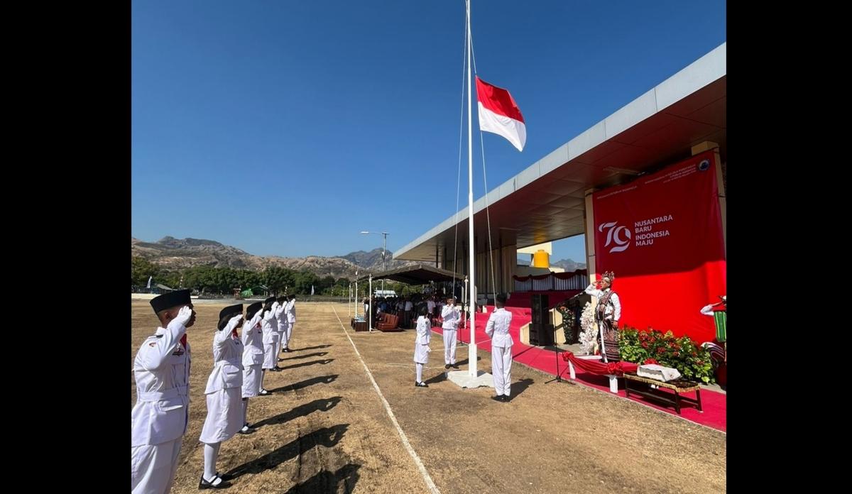 Upacara HUT RI Digelar di Perbatasan Indonesia-Timor Leste di Insana Utara