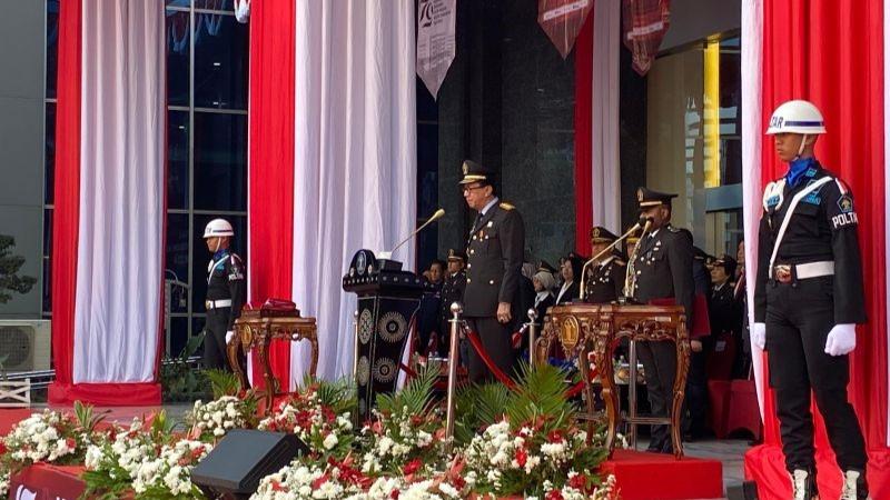 Eks Menkumham Yasonna Pamit pada Jajaran di Kemenkumkam saat Upacara Hari Pengayoman
