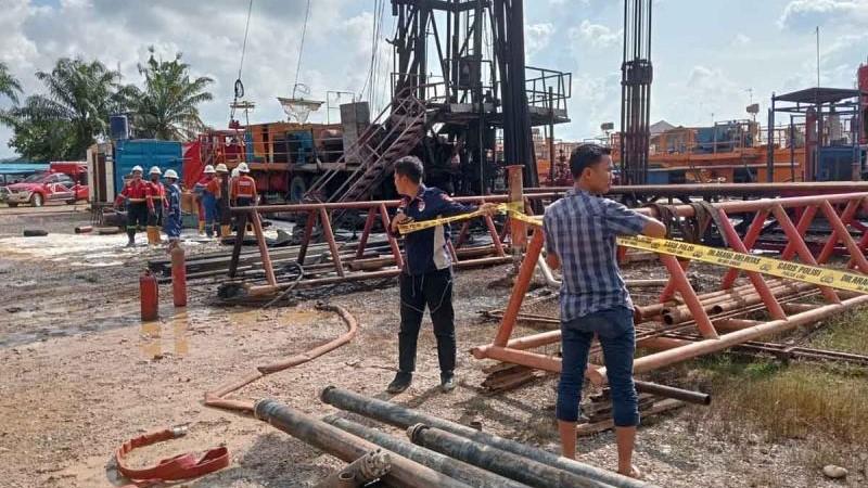 Polisi Selidiki Penyebab Kebakaran Sumur Minyak di Aceh Tamiang