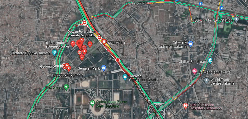 Pantau Maps Biar Gak Terjebak Macet Demo Kawal Putusan MK