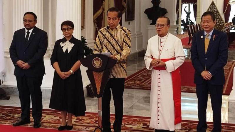 Presiden Jokowi Sampaikan Selamat Datang Paus Fransiskus di Indonesia