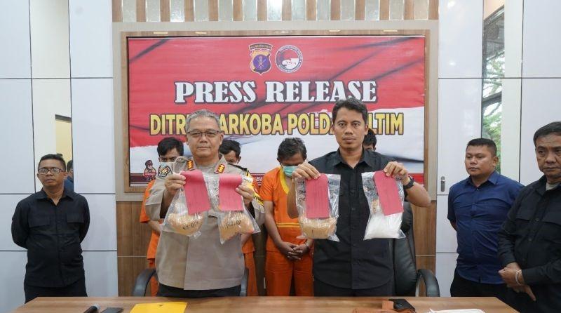 Polda Kaltim Gagalkan Peredaran 2 kg Sabu Senilai Rp3 Miliar