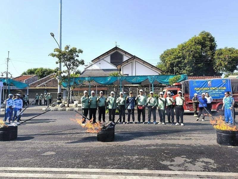 Hasil Penindakan Bea Cukai Tegal, Sebanyak 5,9 Juta Batang Rokok Ilegal Dimusnahkan