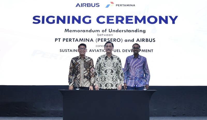 Pertamina Gandeng Airbus Kembangkan 'Sustainable Aviation Fuel' di Indonesia