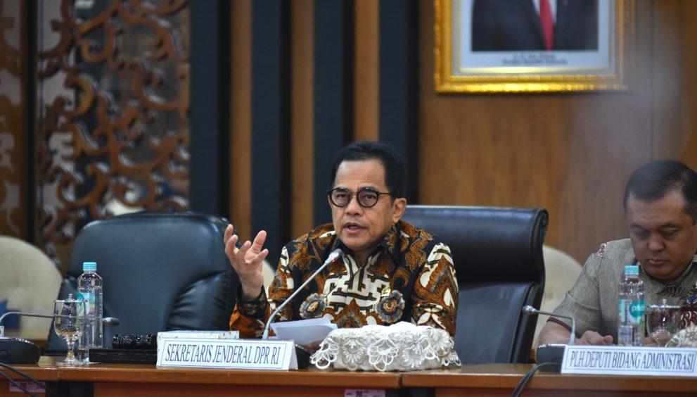 H-4 Pelantikan Anggota Baru, Setjen DPR dengan Mitra Terkait Selenggarakan Briefing Keprotokolan