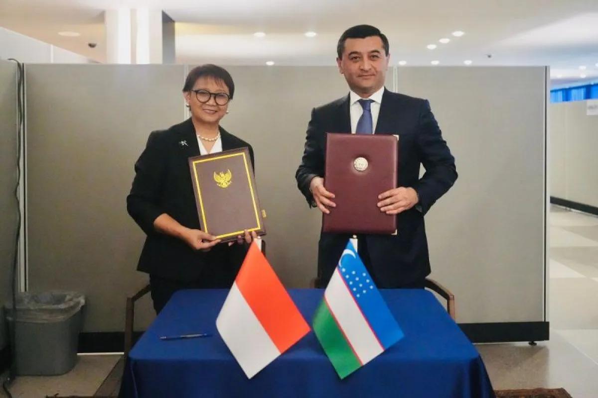 Menlu RI dan Uzbekistan Perkuat Kerja Sama Bilateral di Sidang PBB