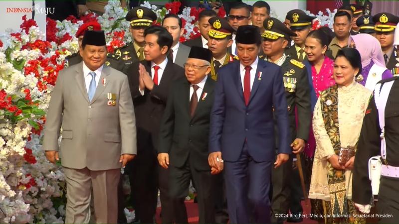Didampingi Prabowo-Gibran, Jokowi jadi Inspektur Upacara HUT ke-79 TNI