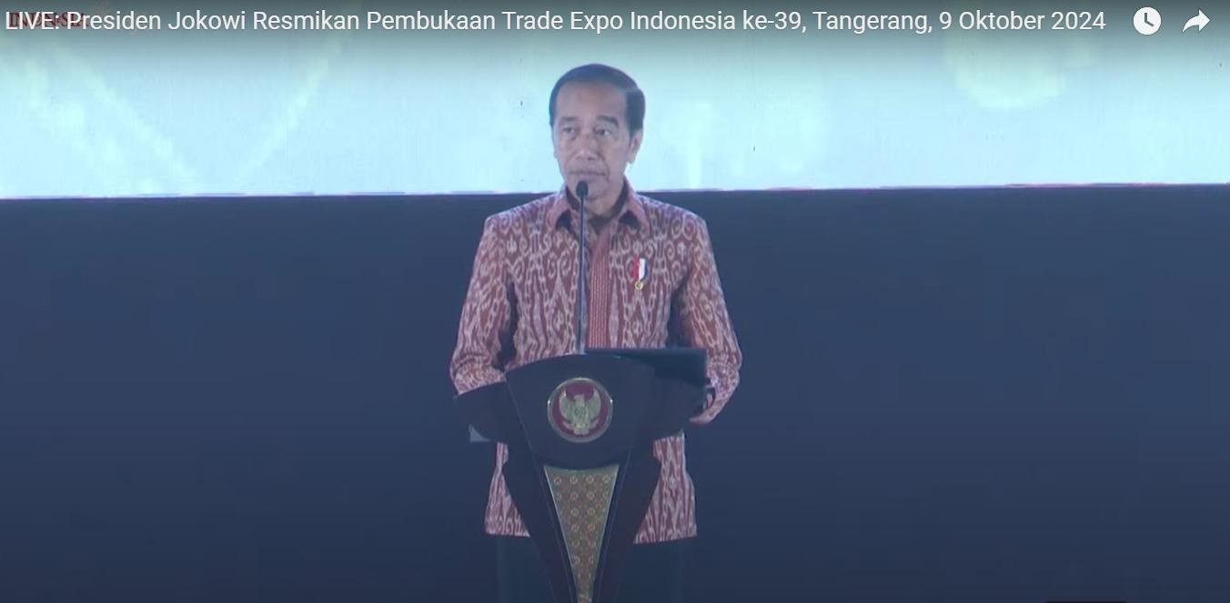 Sah! Presiden Jokowi Resmikan Pembukaan Trade Expo ke-39