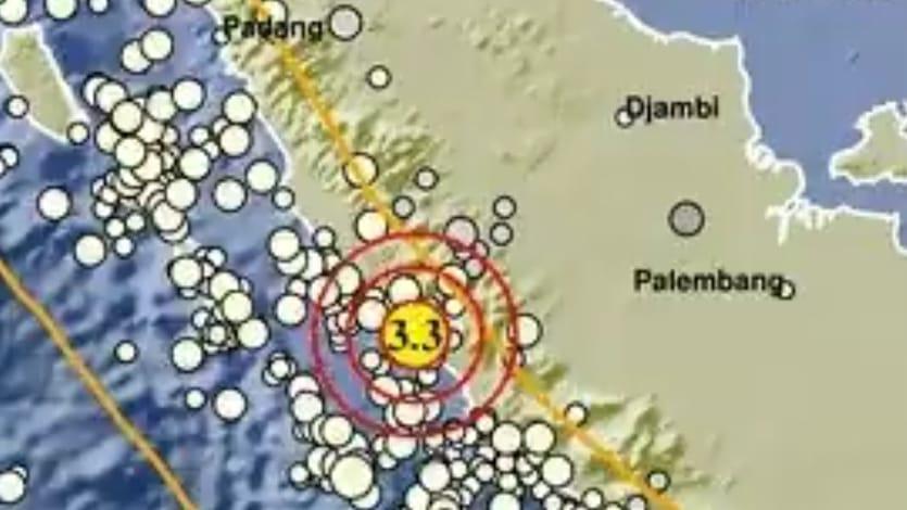 Gempa Bumi M 3,3 Guncang Bengkulu Utara