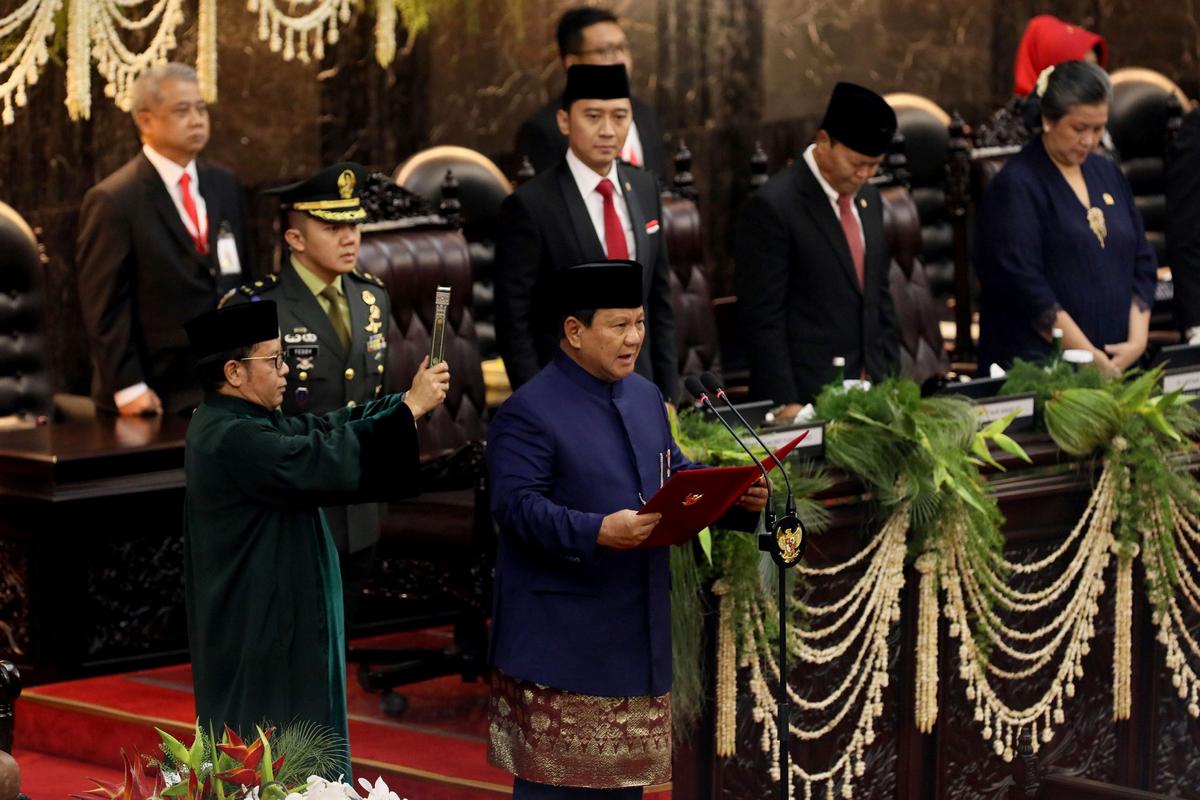 Potret Pelantikan Presiden Prabowo Subianto dan Wakil Presiden Gibran Rakabuming Raka