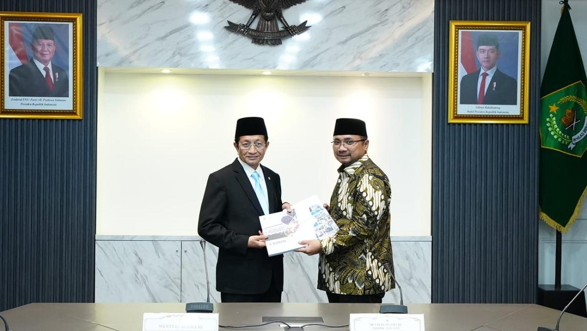 Sertijab Kemenag Gus Yaqut ke Nasaruddin: Kabinet 'Merah Putih'