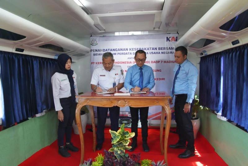 Amankan Aset, KAI Daop 7 Gandeng Kejaksaan Negeri Tulungagung dan Kediri