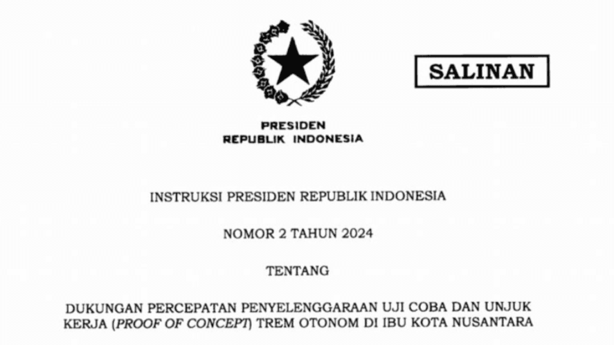 Pemerintah Percepat Uji Coba Trem Otonom di Ibu Kota Nusantara
