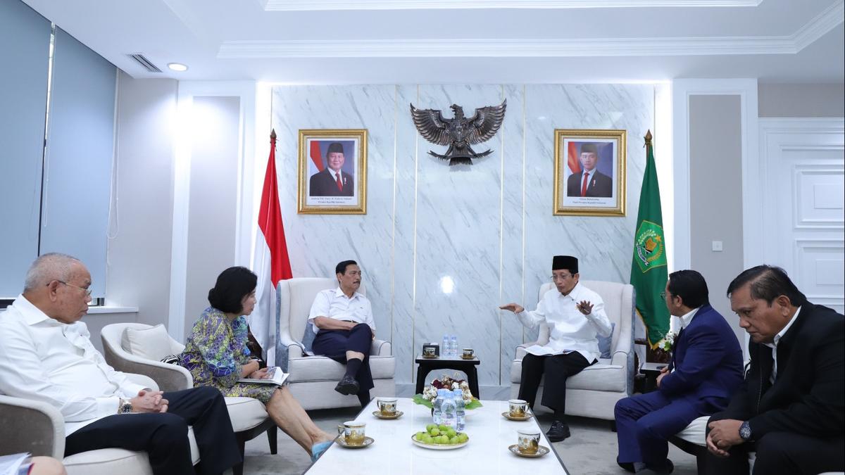 Menag Nasaruddin dan Ketua Dewan Ekonomi Nasional Bahas Peran Agama bagi Lingkungan