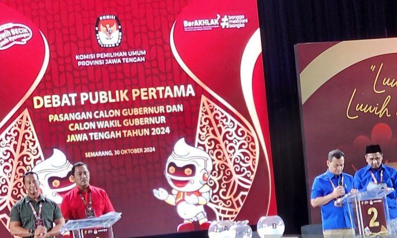Debat Perdana Pilkada Jateng: 2 Pasangan Calon Gubernur Usung Strategi Tata Kelola Pemerintahan