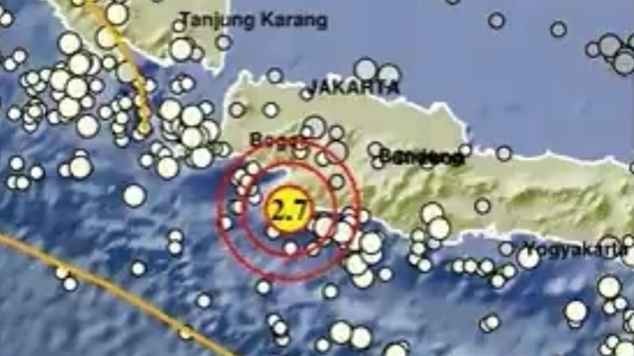 Gempa M 2,7 Guncang Sukabumi Jabar