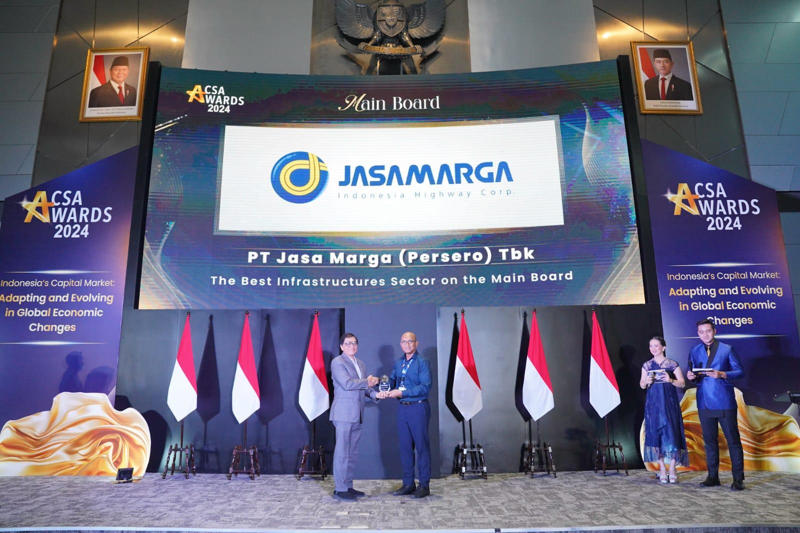 Jasa Marga Raih Penghargaan Terbaik di Sektor Infrastruktur pada CSA Awards 2024