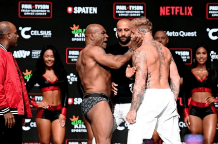 Mike Tyson Tampar Jake Paul di Sesi Penimbangan Menjelang Pertarungan di AT&T Stadium