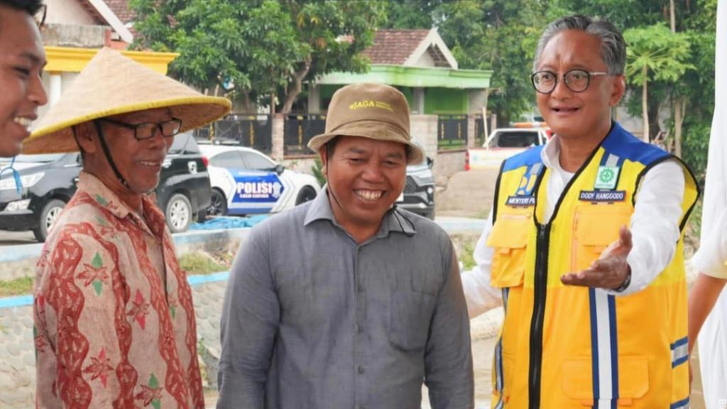 Menteri Dody Tinjau Rehabilitasi DI Mrican di Nganjuk