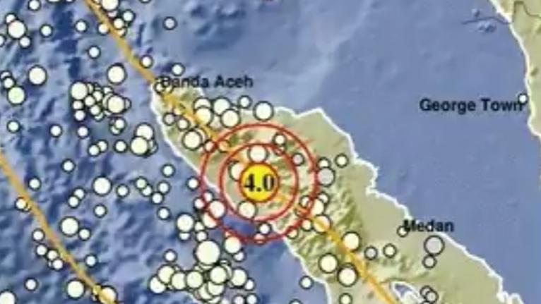 Gempa Bumi M 4,0 Guncang Nagan Raya Aceh