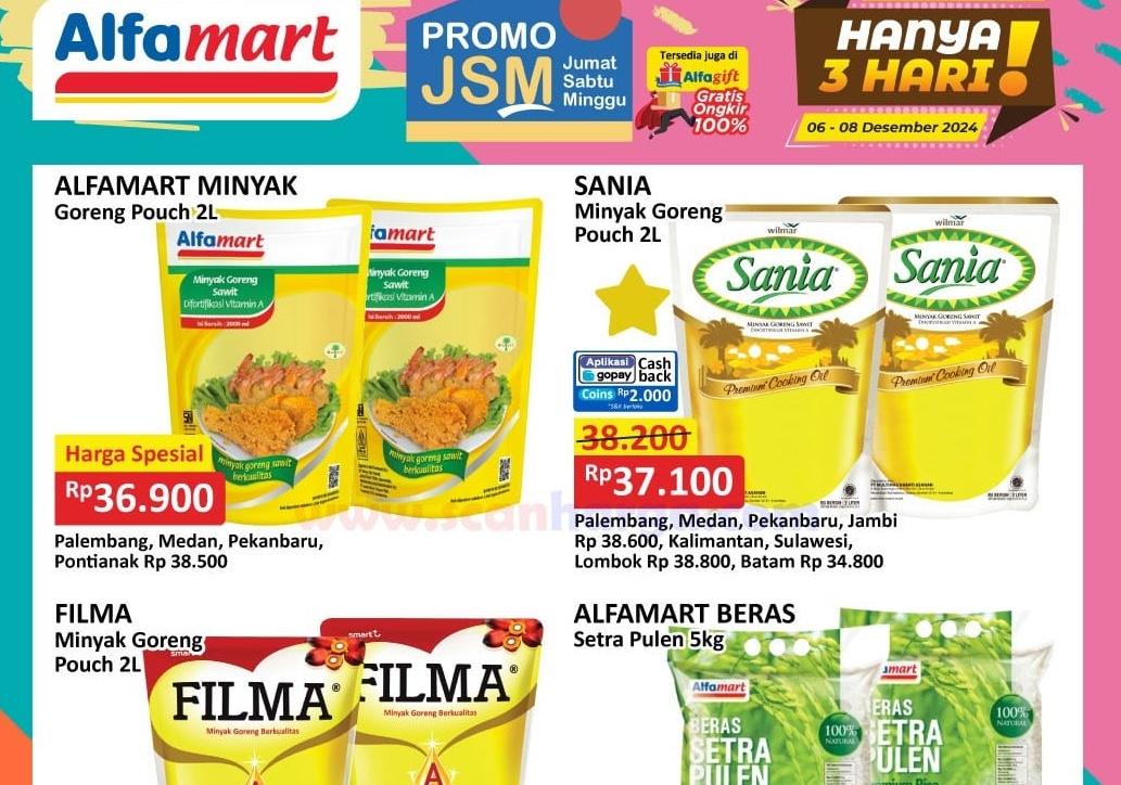 Promo JSM Alfamart Terbaru Periode 6-8 Desember 2024, Minyak Goreng Mulai Rp36 Ribu!