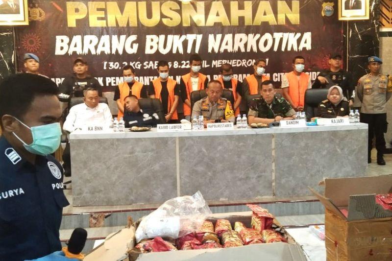 Polrestabes Makassar Musnahkan Narkoba Senilai Rp50 Miliar