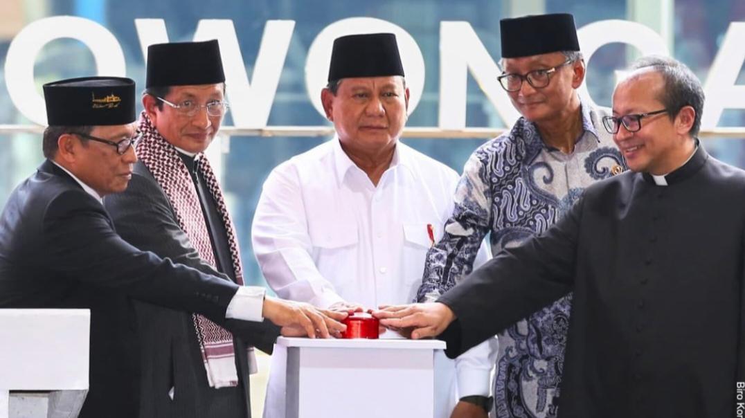 Presiden Prabowo Resmikan Terowongan Silahturahmi Masjid Istiqlal-Gereja Katedral