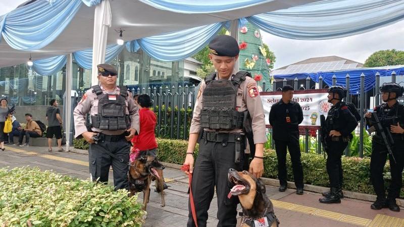 10 Anjing K-9 Disiapkan Jaga Misa Malam Natal di Gereja Katedral