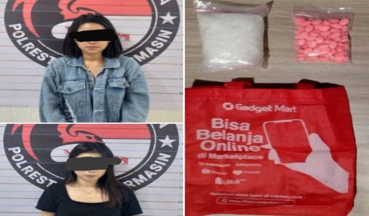 2 Wanita Kakak Beradik di Kalsel Edarkan Sabu dan Ekstasi Berujung Ditangkap Polisi