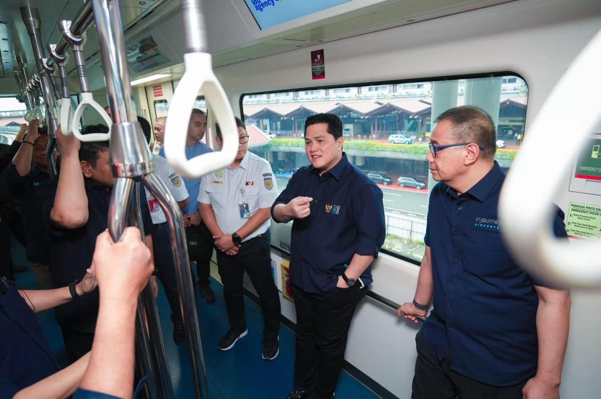 Erick Thohir Minta Persingkat Waktu Tempuh Kereta Bandara