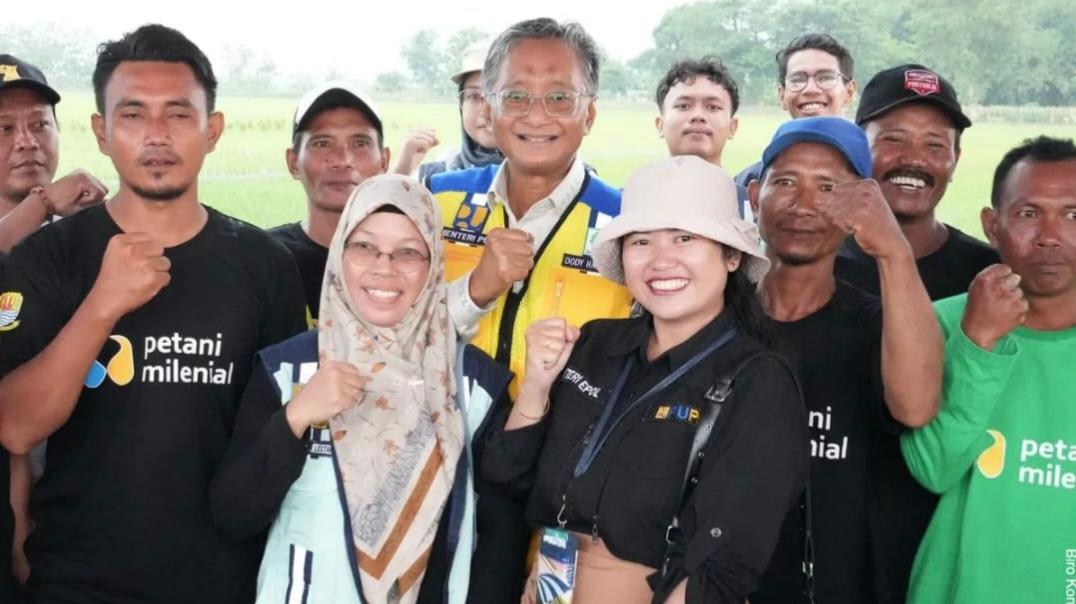 Menteri PU Tinjau Penerapan IPHA di D.I Rentang, Metode Budidaya Padi Hemat Air