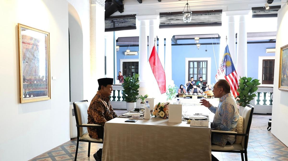 Pertemuan Presiden Prabowo dan PM Anwar Ibrahim di Rumah Tangsi Malaysia