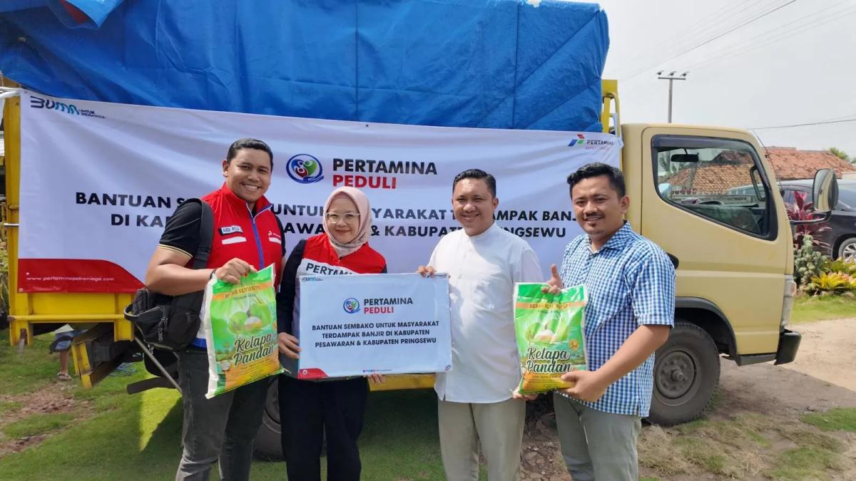 Peduli Banjir Lampung, Pertamina Salurkan 1.000 Paket Sembako untuk Warga Terdampak