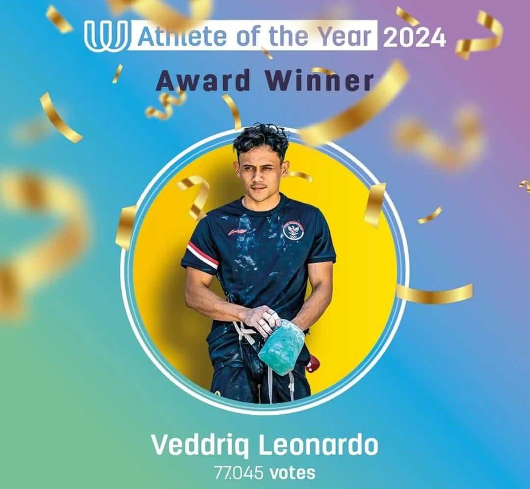 Atlet Panjat Tebing Veddriq Leonardo Sandang Atlet Terpopuler 2024