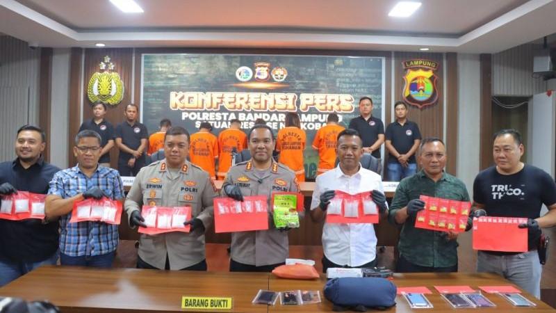 Pengedar Narkoba di Bandar Lampung Ditangkap, 2,2 Kg Sabu Diamankan