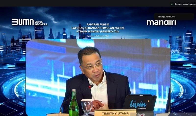 Portofolio Kredit Berkelanjutan Bank Mandiri Capai Rp293 Triliun pada 2024