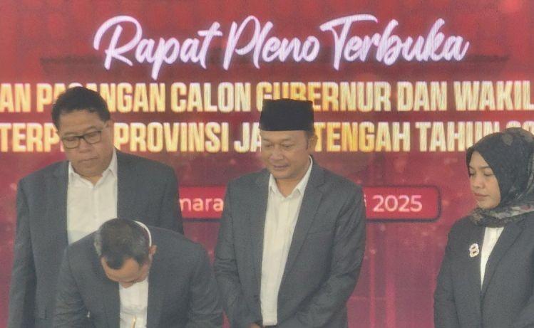 Luthfi-Yasin Ditetapkan KPU Sebagai Paslon Terpilih dalam Pilkada Jateng 2024