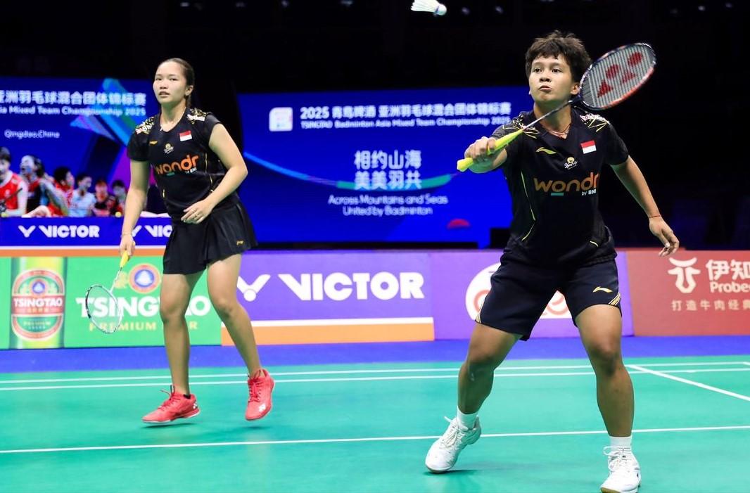 Indonesia Unggul 3-2 atas Malaysia di Kejuaraan Bulu Tangkis Beregu Campuran Asia 2025