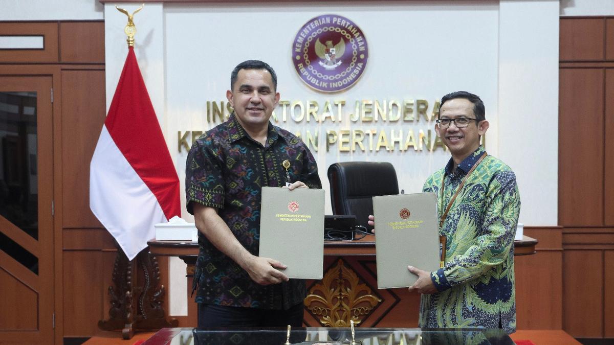 Penandatanganan Perjanjian Kerja Sama Antara Itjen Kemhan dan BPKP