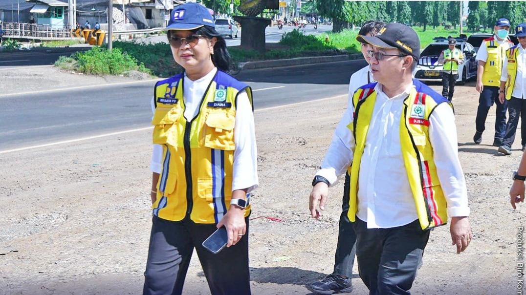 Wamen PU Tinjau Perbaikan Jalan Pantura Tergetkan Kondisi Optimal Sebelum Lebaran