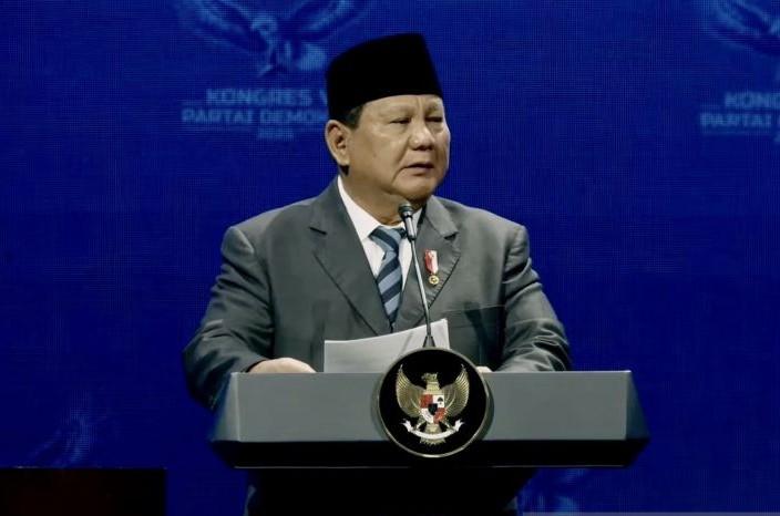 Presiden Prabowo Subianto Hadiri Penutupan Kongres VI Partai Demokrat