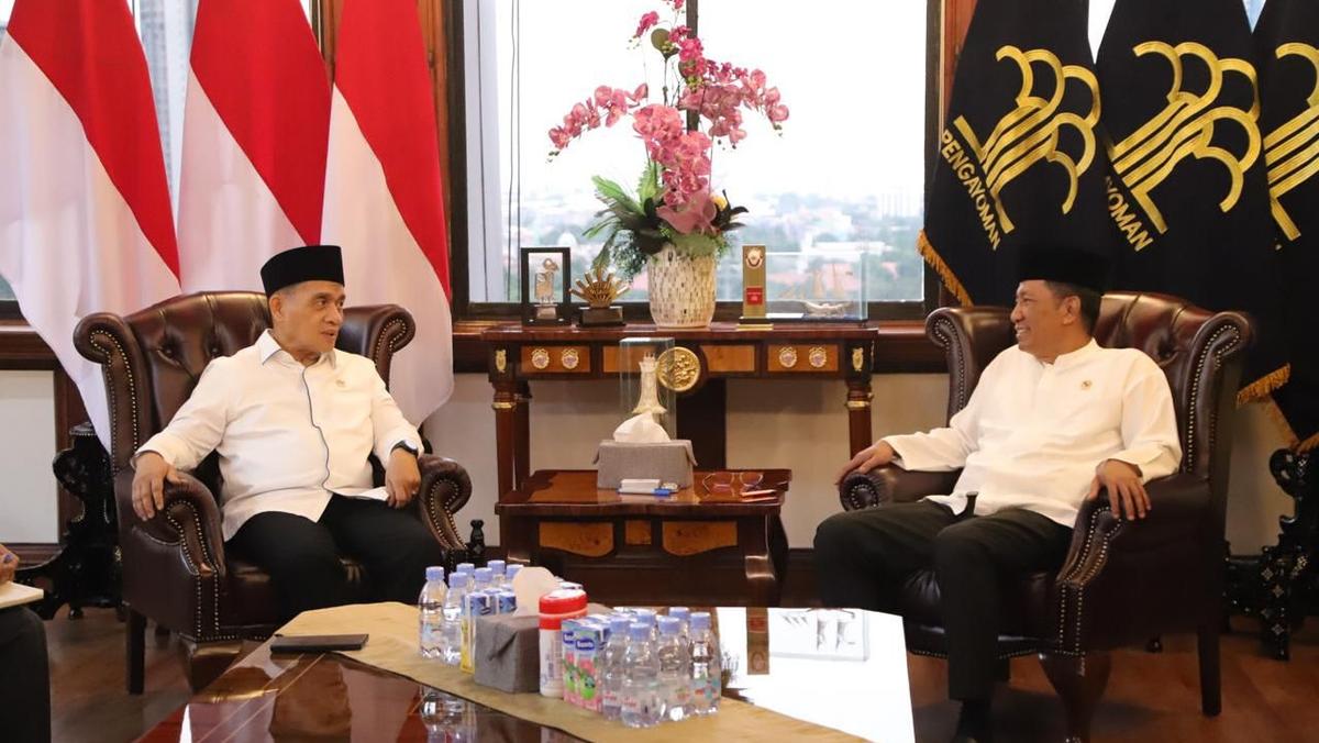 Wamenag dan Menteri Hukum, Bahas Pemekaran Ditjen Pendidikan Islam