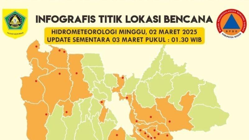 Bencana Alam Hidrometeorologi Picu Longsor-Banjir 28 Desa di Bogor