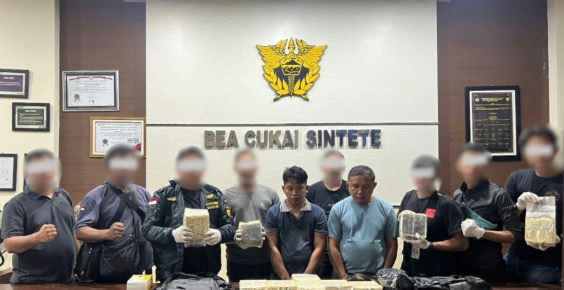 Bea Cukai Sintete dan BNNP Kalbar Amankan 10 Kg Sabu yang Disamarkan sebagai Beras Thailand
